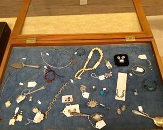 Nice vintage Sterling, turquoise, etc jewelry 