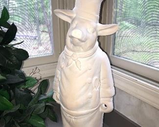TALL KITCHEN CHEF PIG STATUE