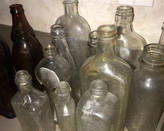ANTIQUE GLASS BOTTLES