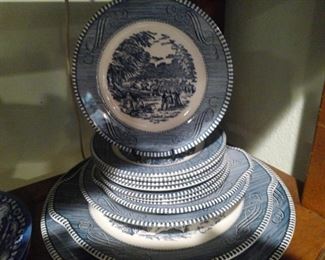 VINTAGE BLUE PLATES