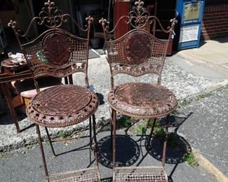 Antique Iron Folding Chairs