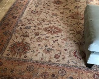 Two matching wool rugs 10 x 6.7 feet
