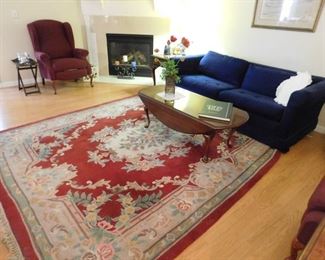 Mahogany Drop Leaf Coffee Table, Sleeper Sofa, Wing Recliner, Custom Tray Table
