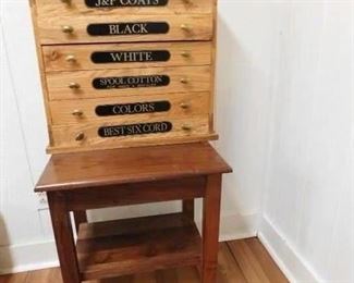 Custom Spool Cabinet and Table