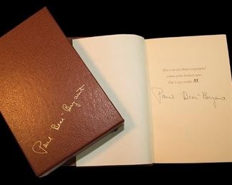 Bear Bryant Signed Bear Book