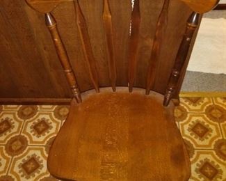4 nice solid wood chairs