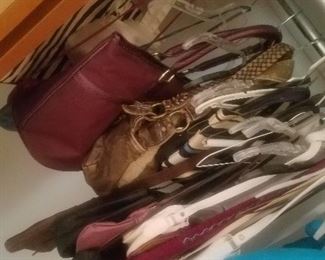 closet full of purses