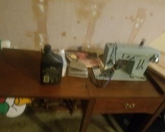 sewing machine and cabinet
