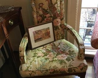 Floral Captain's chair