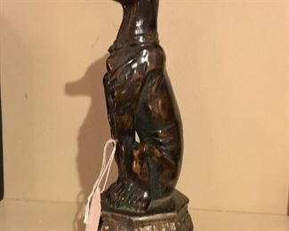 Antique metal dog figurine