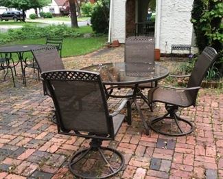 One of several patio furniture sets