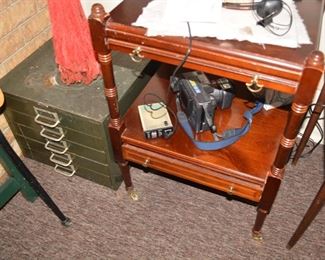 Watchmaker's Metal Cabinet, Mahogany Drop Leaf Butler's Table