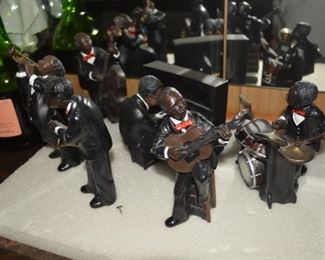 Black Americana Band Set, chalkware 