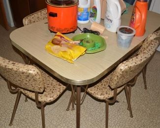 1950's Chrome Dinette Table & Chair Set