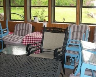 some of the patio furniture