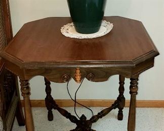 Antique lamp table