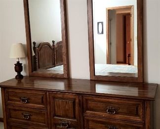 Triple dresser & mirrors