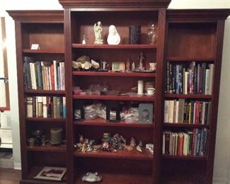 Beautiful three piece bookshelf in living room
