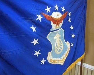 USAF  Systems Command Flag in pedestal