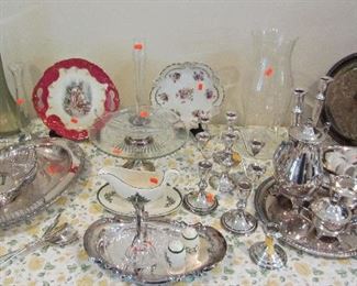 Accessories and sterling and silver plate items