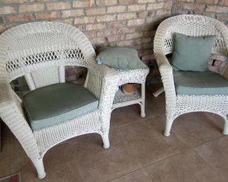 Nice wicker style (resin ... weather proof) patio furniture