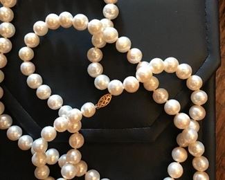 Cultured pearls 8 1/2-9 mm   also set of 6-6 1/2 mm