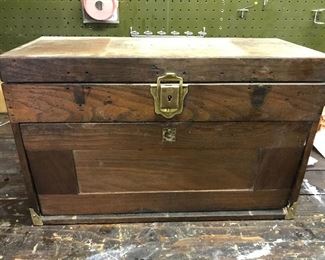 Vintage hard wood tool chest