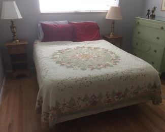 Wonderful quilt.  And queen bed
