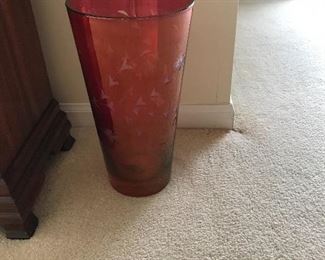 Antique ruby vase