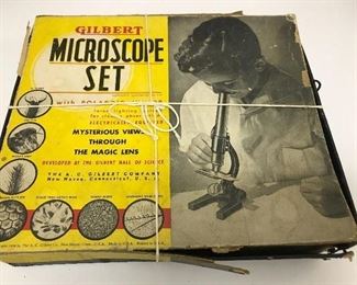 Antique Gilbert microscope set
