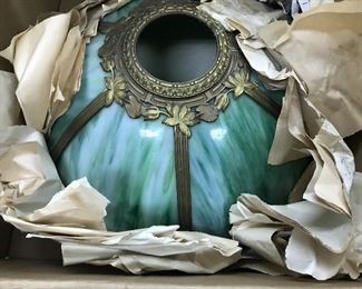 Beautiful slag glass lamp shade