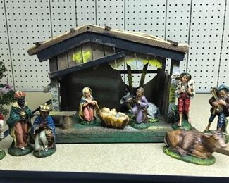 Vintage Italian nativity set