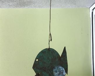 Hanging fish sculpture 