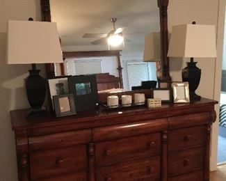 And matching dresser with mirror!