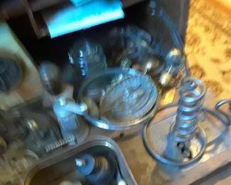 Assortment of metal collectibles