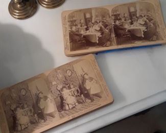 Series of stereo views depicting the progression of a marriage