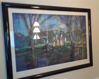 Going to Church, African American artist, William Tolliver, smalll edition print, highly sought after