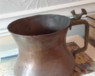 Hand hammered copper drinking cup