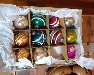 More antique glass Christmas balls