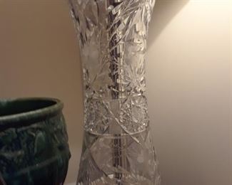 Brilliant period cut glass lamp