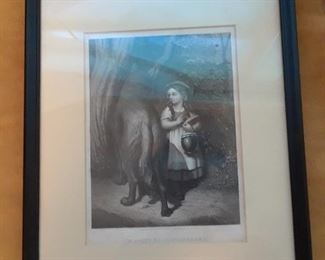 Another framed engraving from Little Red Riding Hood