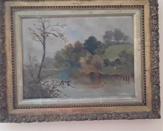 Another oil on canvas, river scene