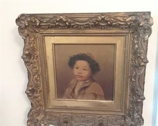 Gramed portrait of African American girl, 19th c
