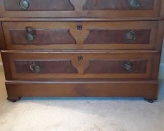 Three drawer marnle top chest