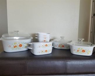 1980 Corningware set "Wildflower" pattern
