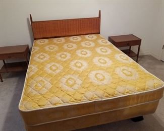 Full size bed:  headboard, mattress, boxspring and frame