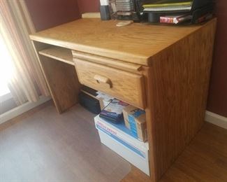 Solid oak office desk