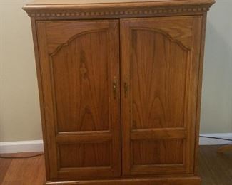 Solid oak TV cabinet