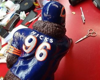 Custom hand-painted stone bear,,approx.. 30 lbs