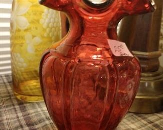 Fenton raspberry vase